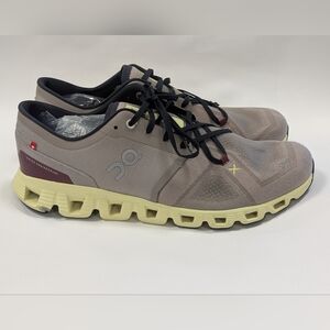 On Cloud X 3 Running Men's Shoes - Beige and Black